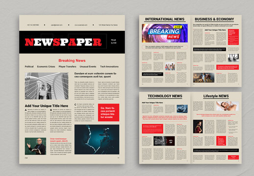Newspaper Template Layout