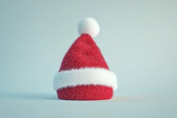 Classic Santa Hat: Festive Red & White Christmas Headwear, Perfect for Holiday Designs, Cards, and Festive Celebrations.