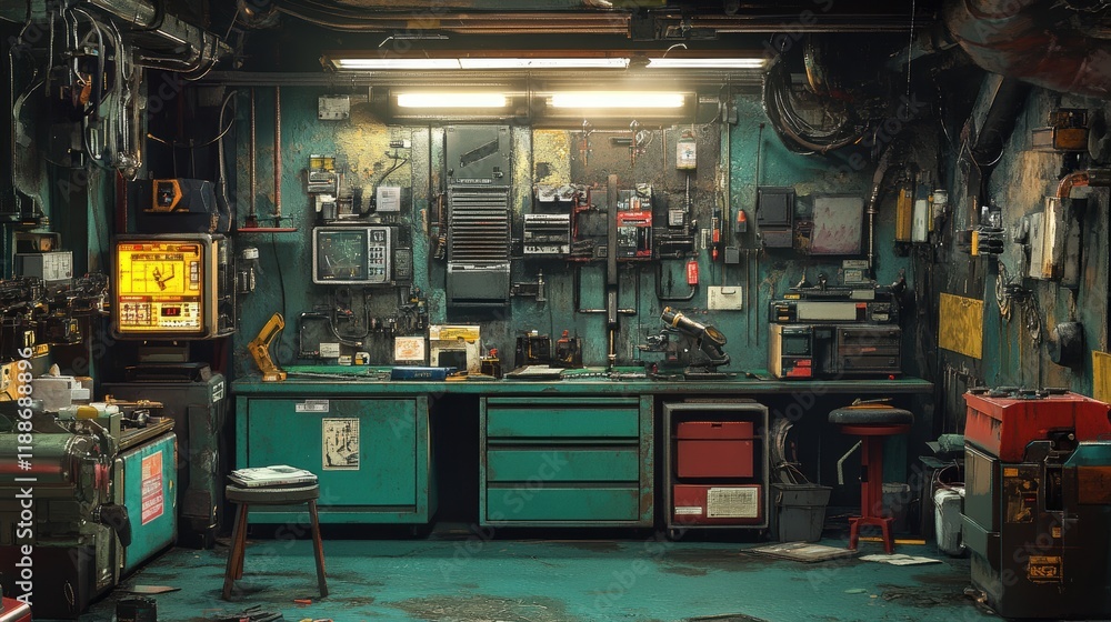 Poster ensuring safety in industrial mechanic workshop environments a comprehensive guide