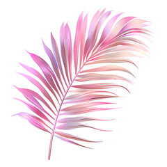 Pink Tropical Leaf Clipart Vector Illustration