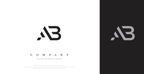 Initial AB Logo Design Vector 