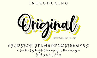 Original Font Stylish brush painted an uppercase vector letters, alphabet, typeface