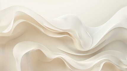 Obraz premium Cream-Colored Fabric Drape Wallpaper