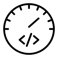 coding outline icon