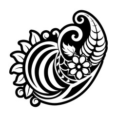 Cornucopia icon in glyph style