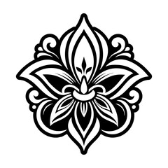 A filled style icon of lily symbol