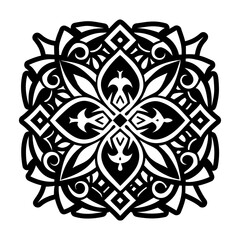 A glyph icon of mosaic tile