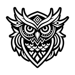 Obraz premium A solid style icon of owl symbol