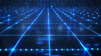 Abstract Blue Grid Wallpaper