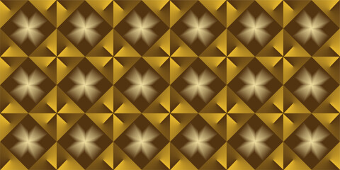 composition of repeating geometric planes in the form of squares with gradations of brown and gold as background inspiration for graphic designs or as ornaments for artistic use