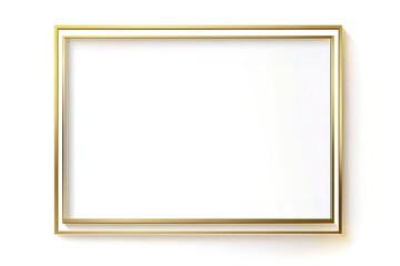 Elegant Gold Thin Border Frame: Perfect for Invitations, Certificates, Logos, and More! High-Resolution Vector          