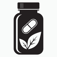 Phial Drugs glyph icon Flat symbols black rounded edges and a light gray background are the style.