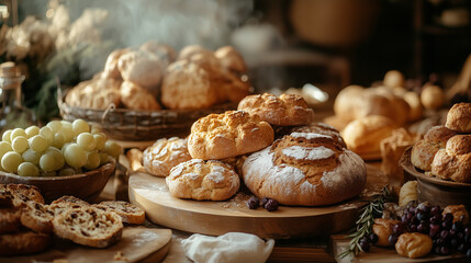 Fresh pastries. The aroma of baked goods