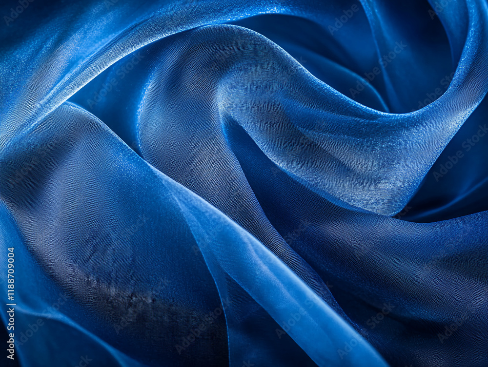 Poster elegant flowing blue fabric texture for abstract backgrounds