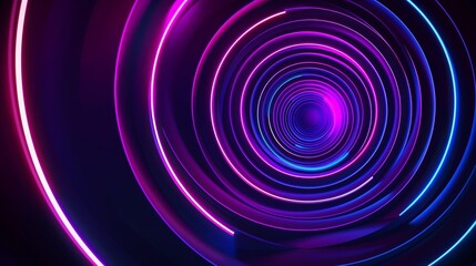 Obraz premium Abstract Neon Circle Wallpaper