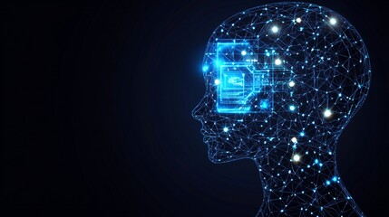 AI Artificial Intelligence Digital Brain Network Concept