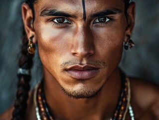 Obraz premium Tribal Aesthetic: Ancient Wisdom, Modern Fashion