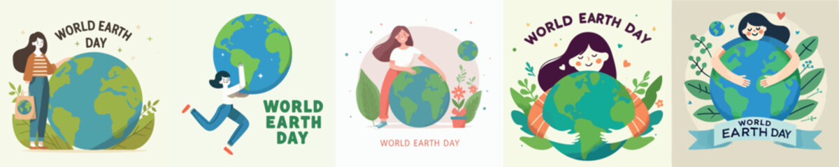 Fototapeta premium Women celebrating World Earth Day