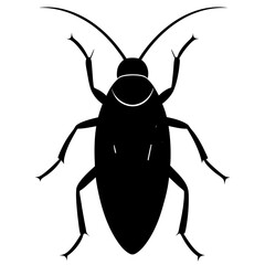 Cockroach silhouette vector illustration
