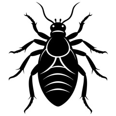 Flea silhouette vector illustration