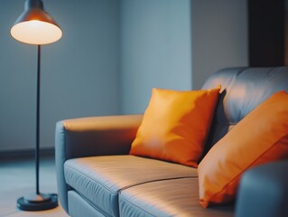 Cozy Living Room with Modern Furniture and Accents