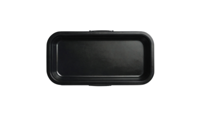 Mock up Black lunch box, white background