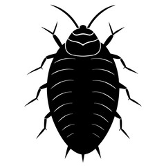 Mealybug silhouette vector illustration
