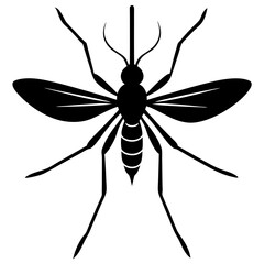 Mosquito silhouette vector illustration 