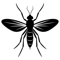 Sandfly silhouette vector illustration