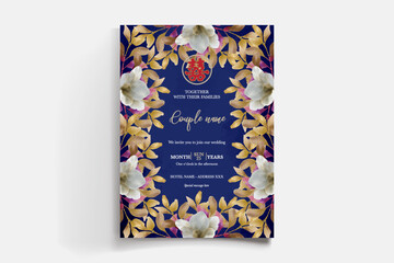Obraz premium floral bridal shower invitation templates