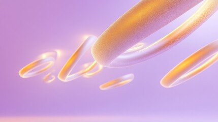 **A series of elliptical rings rendered in a matte