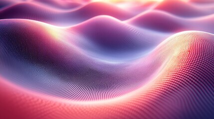 Abstract wavy surface with vibrant pink and purple hues.