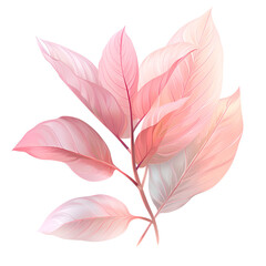 Fototapeta premium Pink Leaf Clipart Vector Illustration