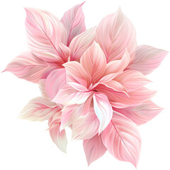 Fototapeta premium Pink Leaf Clipart Vector Illustration