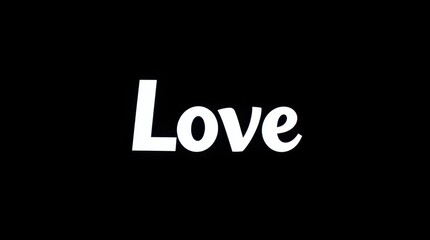 This logo boldly presents the word love against a black background, creating a striking visual ideal for celebrating romance on Valentine’s Day or any special moment