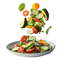 Fresh Vegetable Salad Bar A Nutritious wight background