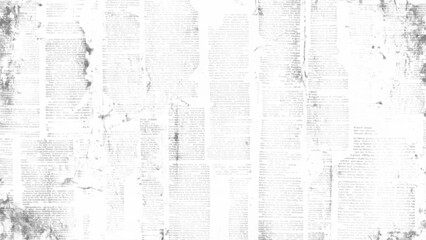 Newspaper paper grunge texture. Vector white and black newspaper paper grunge texture. Newspaper with old grunge vintage unreadable paper texture background.	