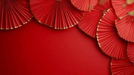 chinese new year copy space. flat vector banner. 