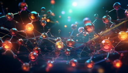 Medical background with molecules and atoms graphic resource