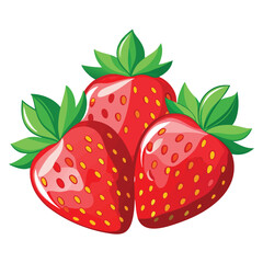 strawberry isolated on white background