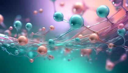 Obraz premium Medical background with molecules and atoms graphic resource