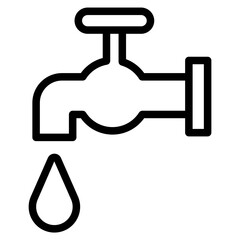 Flat Water Tap Design Ramadan Icon
