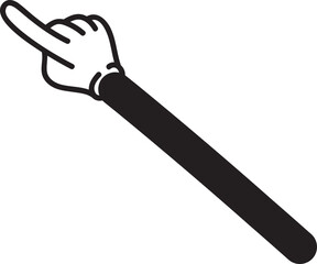 illustration of a hand pointer