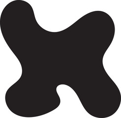 abstract shape illustration of a black and white 