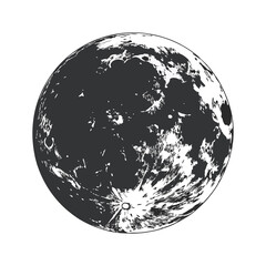 full moon isolated vector illustration