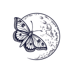 full moon isolated vector illustration