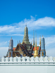 photo of the golden pagoda located at Wat Phra Kaew is an ancient and famous tourist attraction...