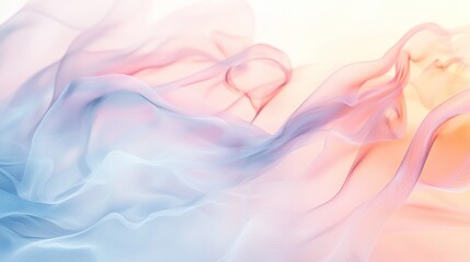 Fototapeta premium Abstract Pastel Fabric Waves: A Dreamy Texture of Soft Hues and Gentle Curves