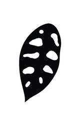 Tropical Leaf Clipart Vector Illustration