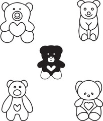 Teddy Day vector design icon symbol,Teddy bear,Girly gift,Teddy bouquet,Hugging teddy symbol vector